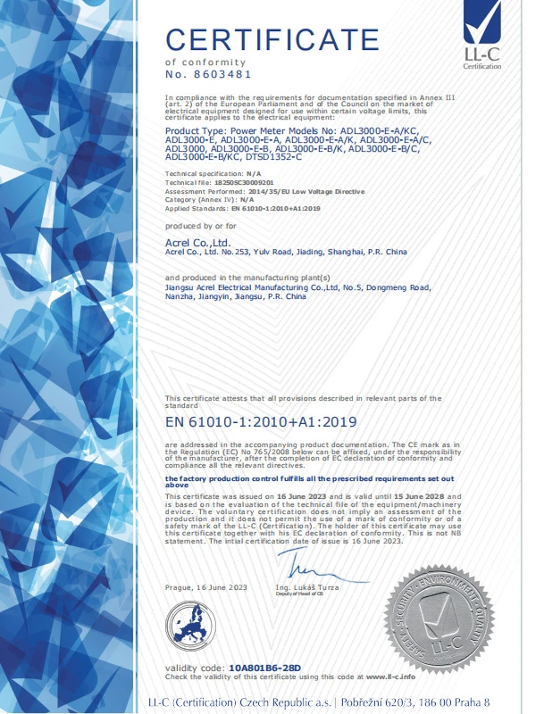 adl3000 e a adl3000 e b ce power meter lvd certificate 10a801b6 28d