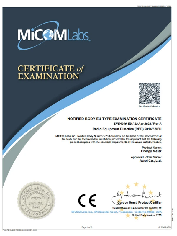 adw300 energy meter red certificate