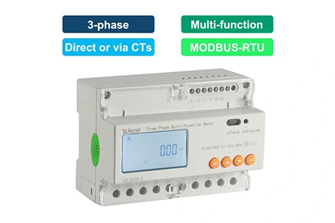 Medidor de energia inteligente de 3 fases Acrel ADL3000 UL